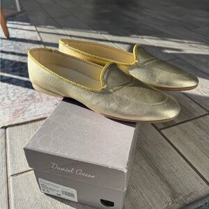 Women's Gold Loafers - Daniel green